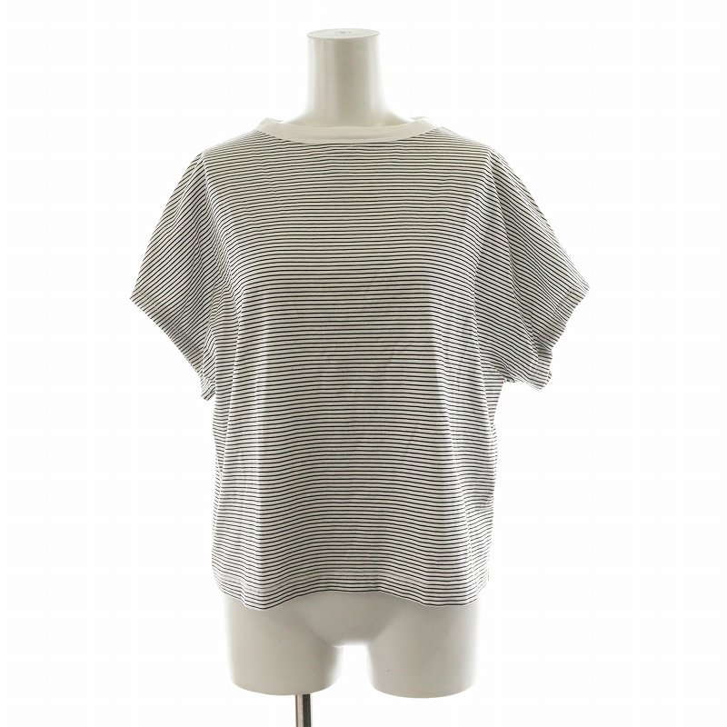 【中古】ハンドバーグ handvaerk Tシャツ カットソー 半袖 ボーダー柄 コットン S 黒 ブラック 白 ホワイト /AN14 レディース 【ベクトル 古着】 250804