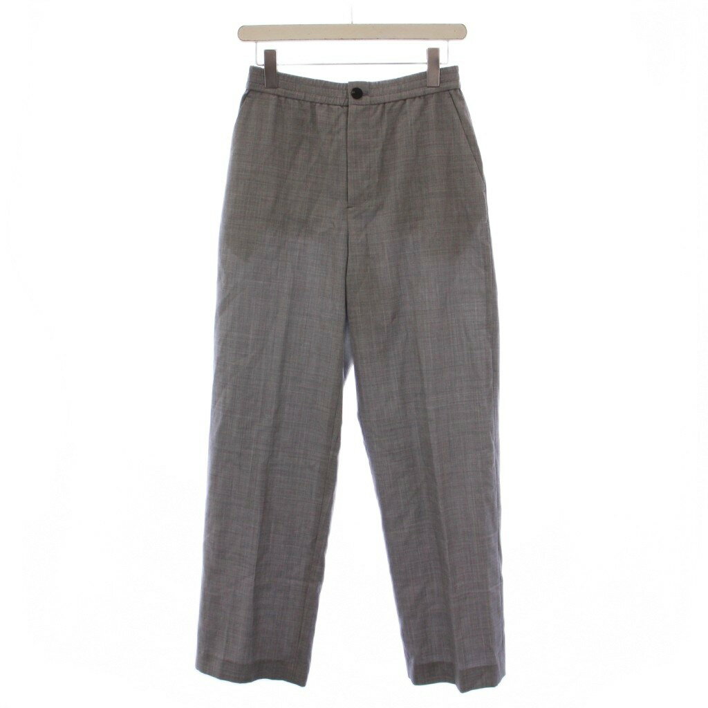 【中古】ギャルリーヴィー GALERIE VIE トゥモローランド スムースウール イージーストレートパンツ ジップフライ 36 グレー 23-04-34-04001 /BM レディース 【ベクトル 古着】 250812(4)