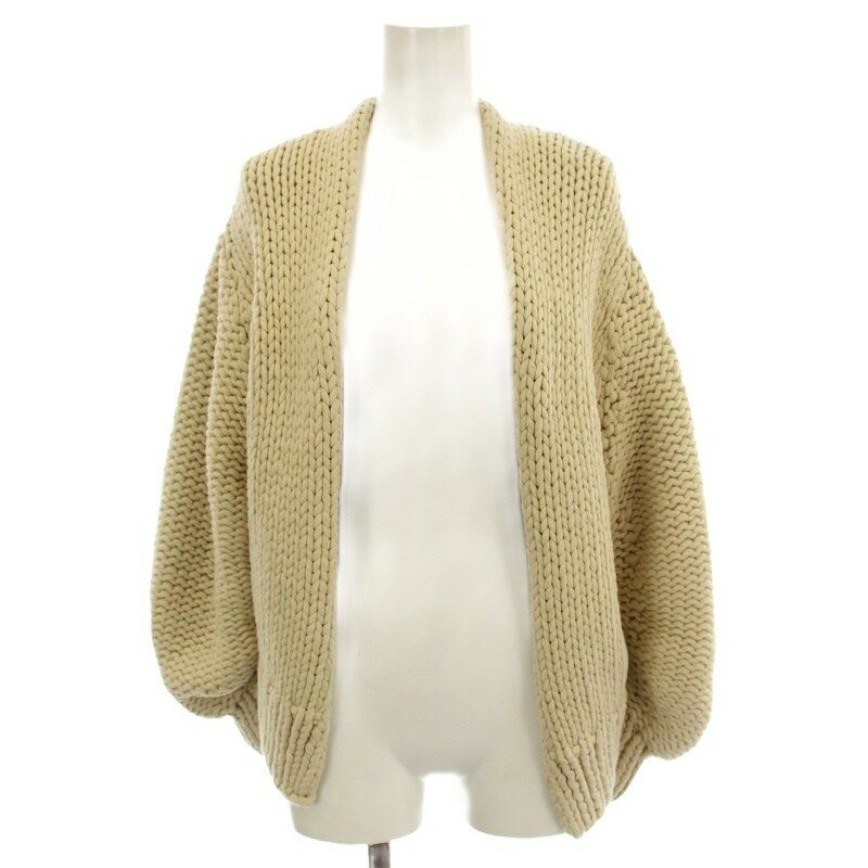 【中古】アクテ AKTE カーディガン 118306060 ハンドニット ガウン F ベージュ /☆G レディース 【ベクトル 古着】 250821