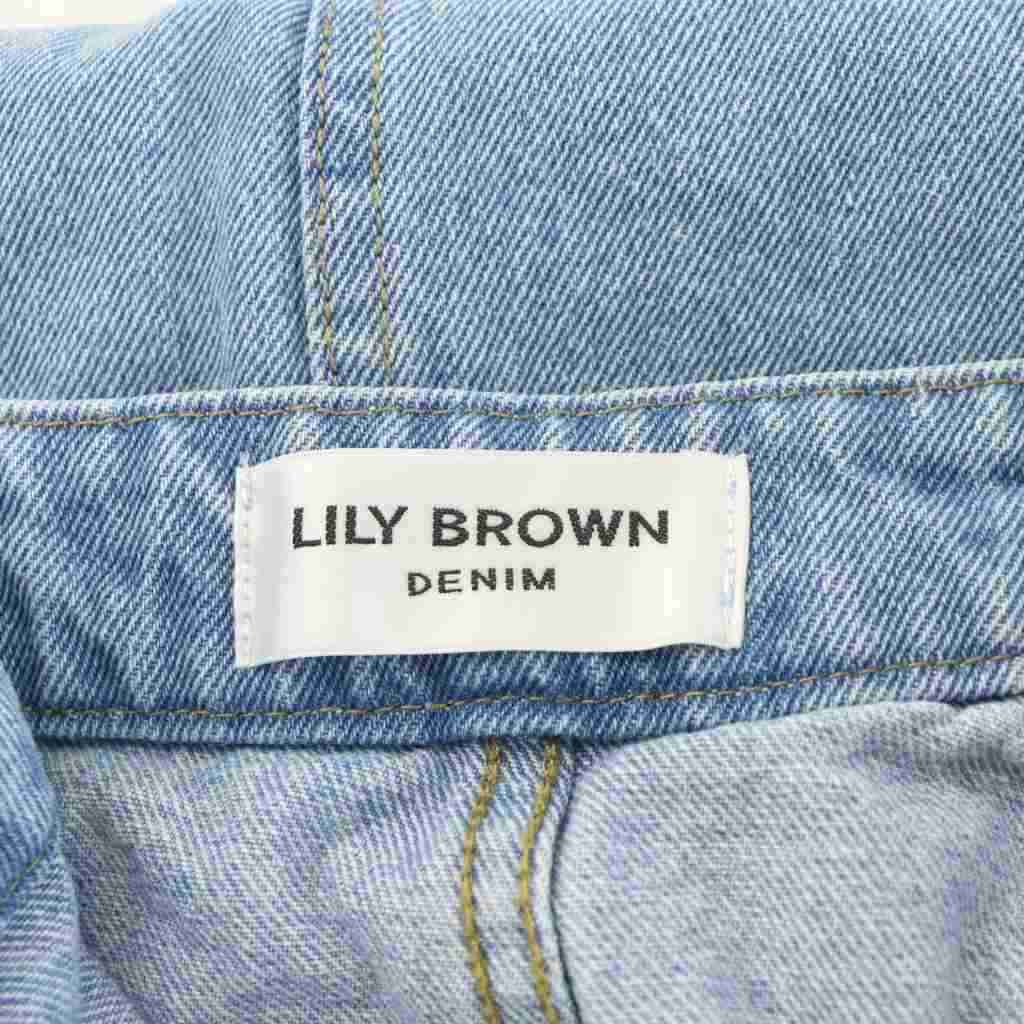 ブランド古着ベクトルプレミアム店の【中古】リリーブラウン Lily Brown 24SS ストレートデニムスカート タイトスカート ロング丈 1 水色 ライトブルー LWFS241096 /AN16 レディース 【ベクトル 古着】 250814｜アングル3