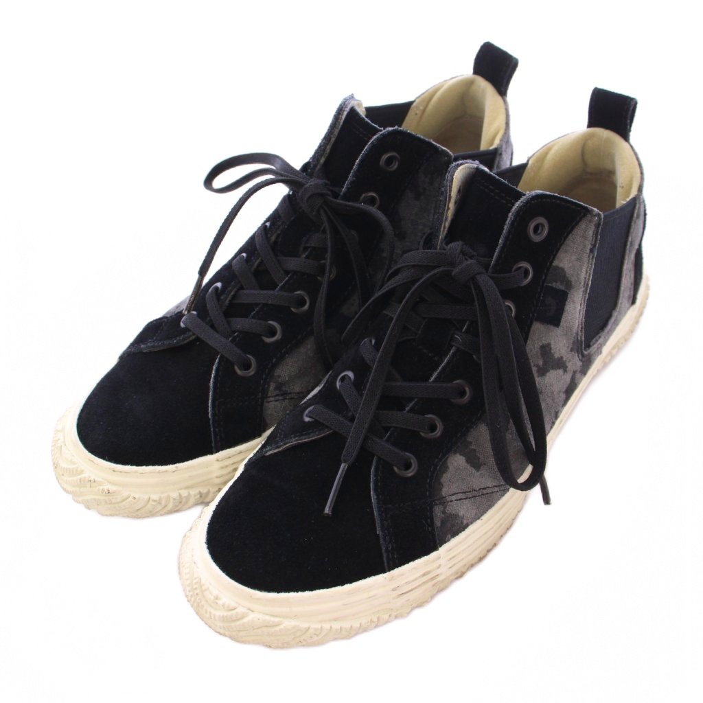 【中古】スピングルムーヴ SPINGLE MOVE ハイカットスニーカー シューズ スエード 切替 S 黒 ブラック グレー /BB メンズ 【ベクトル 古着】 250814