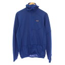 【中古】パタゴニア Patagonia R1 FLEECE PULLOVER HOODY R1フリースプルオーバーフーディ パーカー 長袖 ハーフジップ ストレッチ ロゴ ワンポイント M 青 ブルー 40069 /BB メンズ 【ベクトル 古着】 250827(4)
