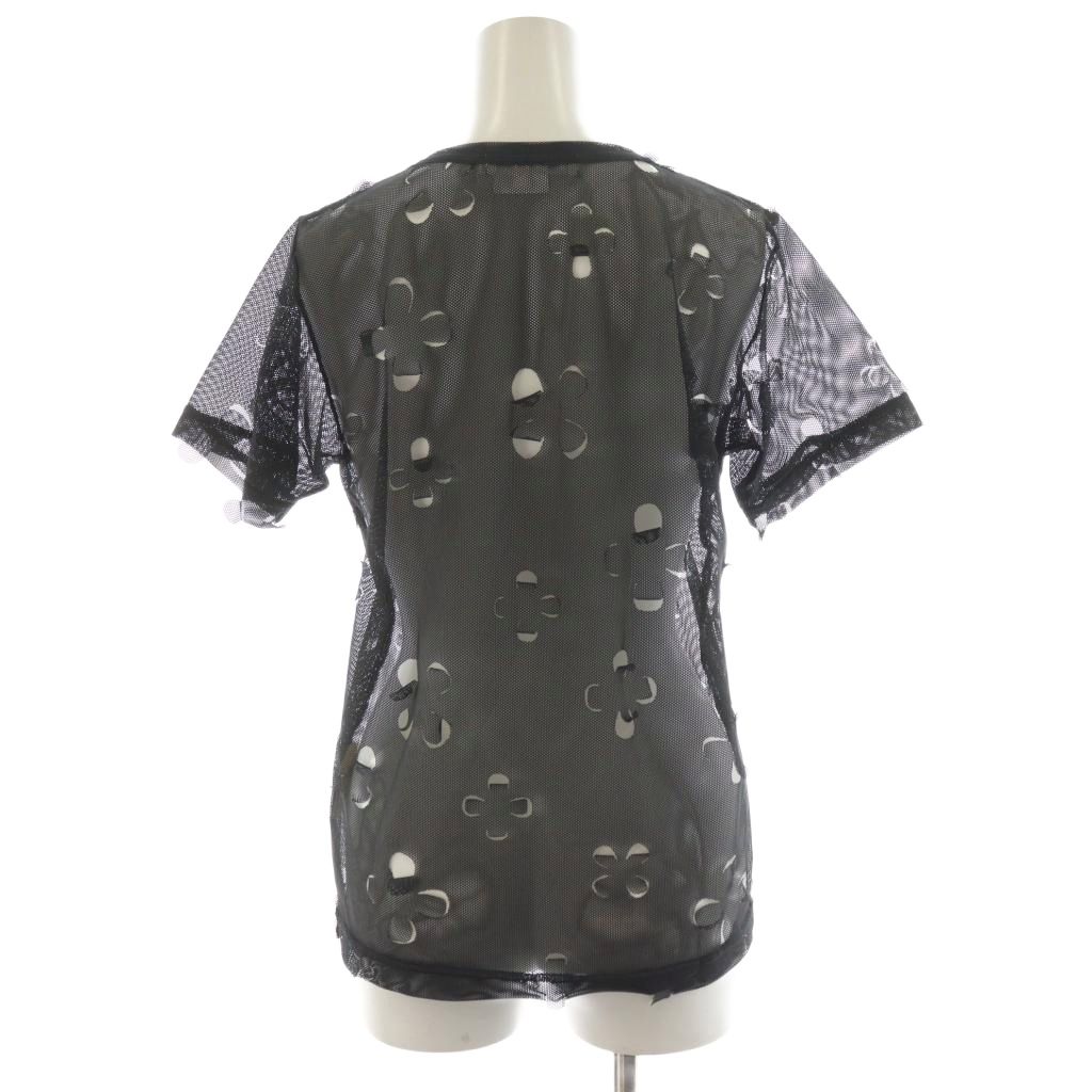 【中古】コムデギャルソンコムデギャルソン COMME des GARCONS COMME des GARCONS AD2016 コムコム カットソー 半袖 メッシュ S 黒 ブラック RS-T005 /AN32 レディース 【ベクトル 古着】 250818
