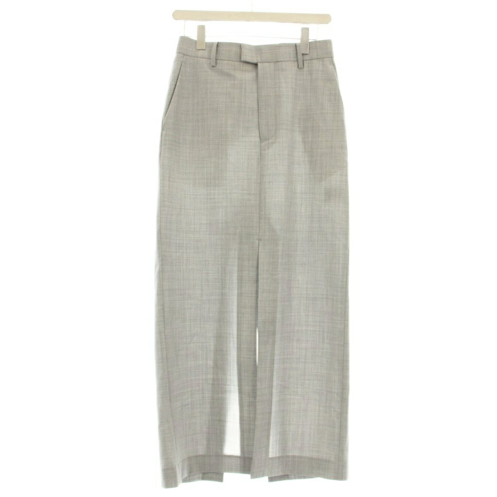 【中古】タイムレスウーマン TIMELESS WOMEN センタースリットスカート ロング タイト ウール混 S グレー T1316001 /OR レディース 【ベクトル 古着】 250821