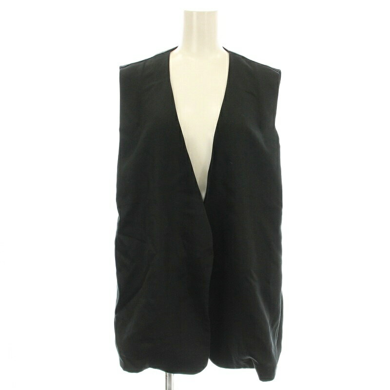 【中古】未使用品 フレームワーク Framework 25SS タックベスト 25011220115020 ジレ F 黒 ブラック /☆..