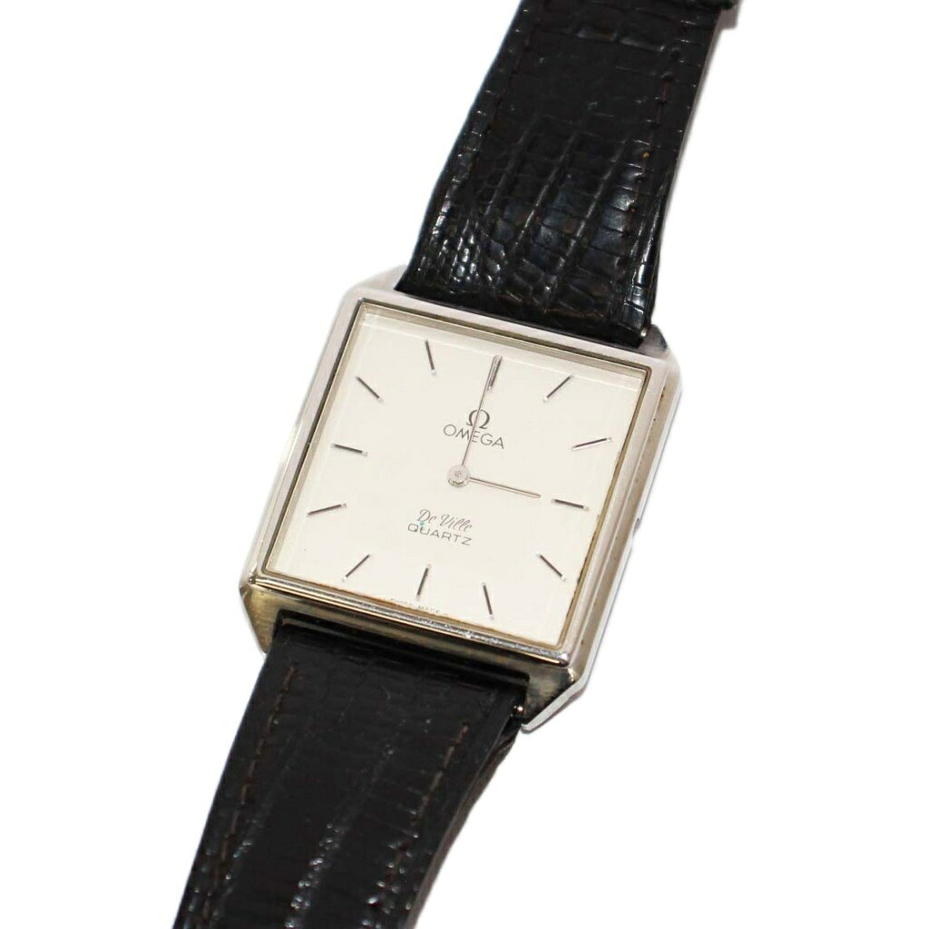 【中古】オメガ OMEGA ヴィンテージ デビル 腕時計 レザーバンド シルバーカラー ジャンク品 /KH メンズ 【ベクトル 古着】 251120