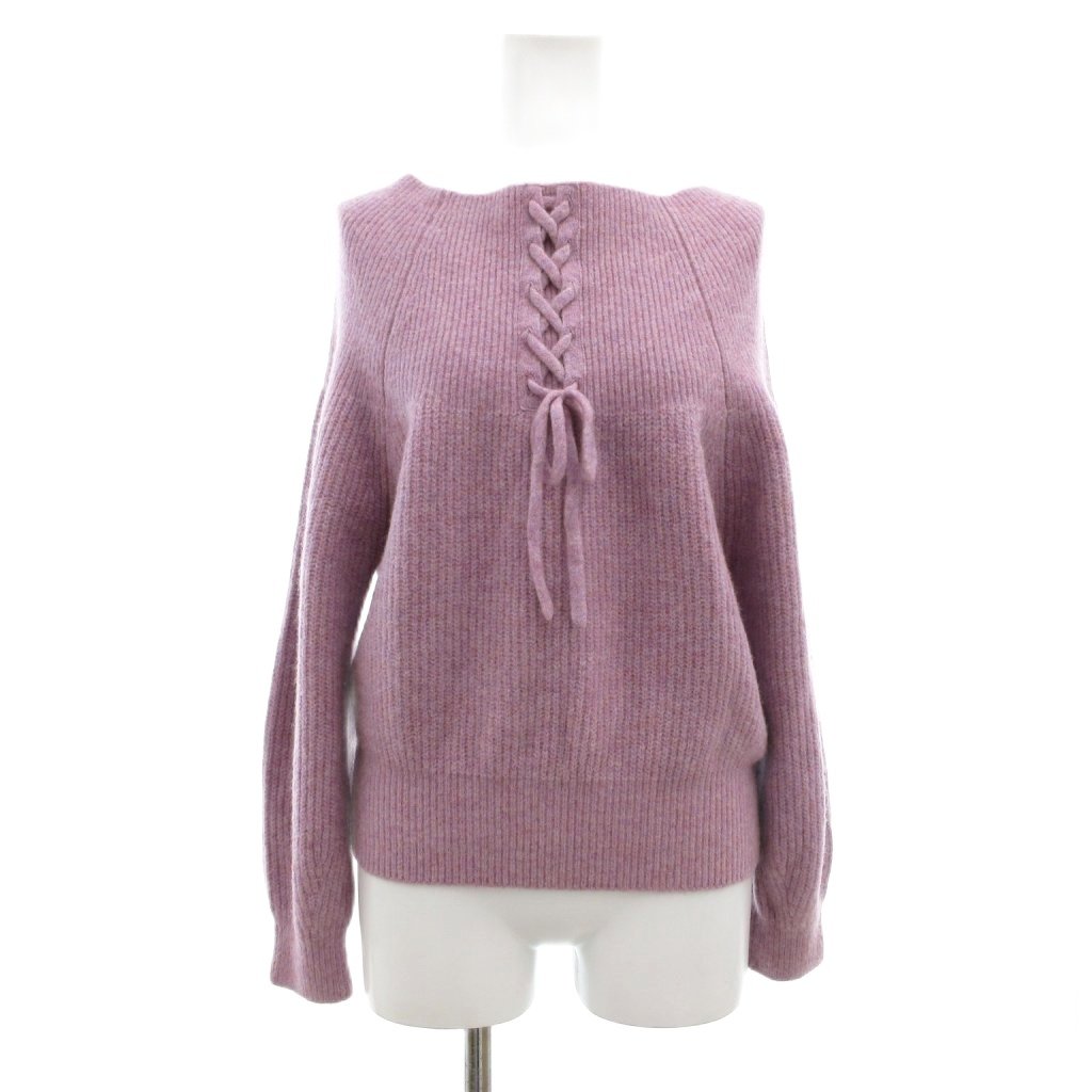 【中古】マイストラーダ Mystrada 美品 ニット レースアップ 長袖 38 紫 パープル 編み上げ リブ /YJ レディース 【ベクトル 古着】 251117