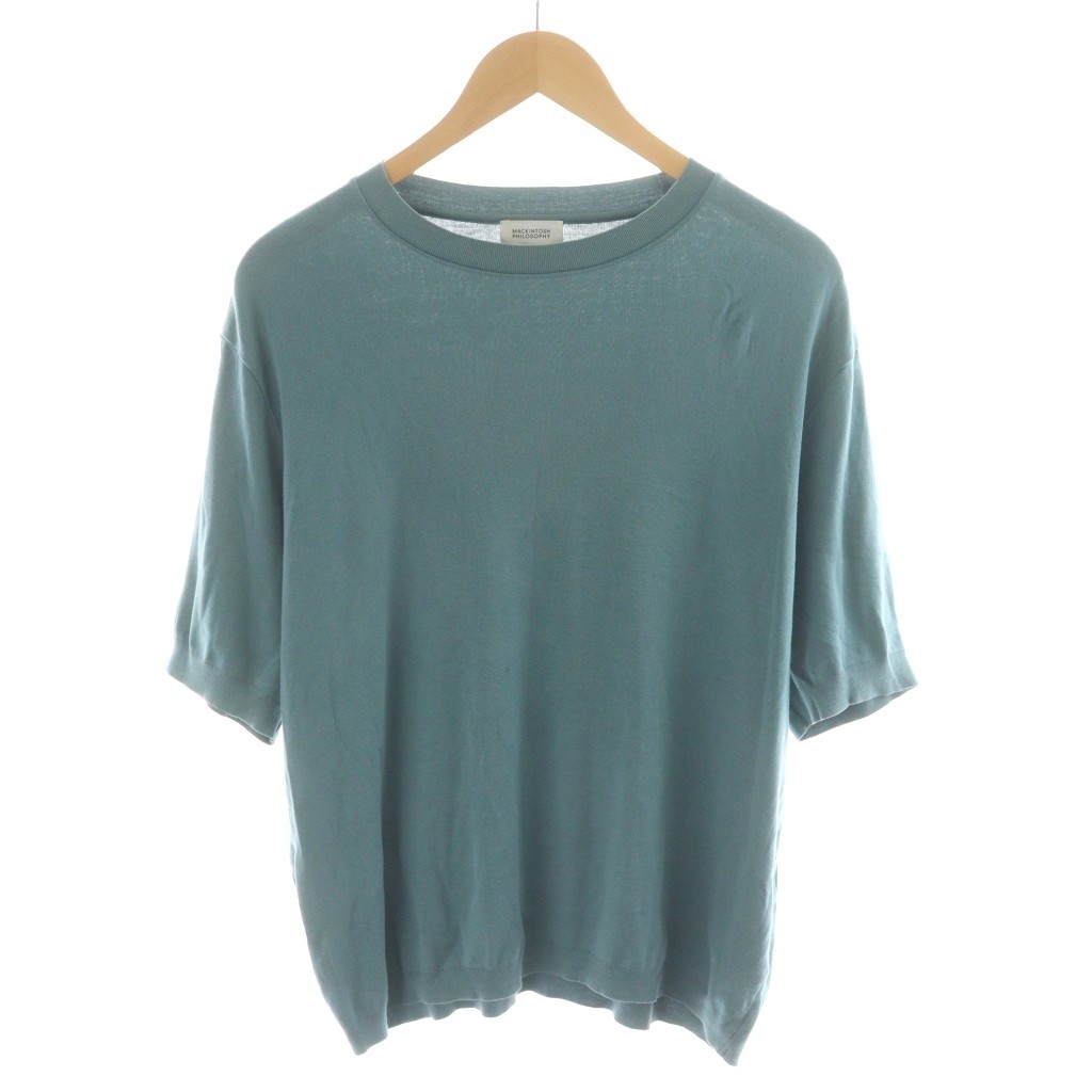 【中古】マッキントッシュフィロソフィー MACKINTOSH PHILOSOPHY 18Gコットン天竺 クルーネックニットT..