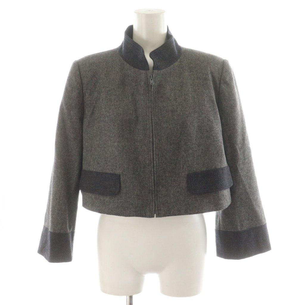 【中古】ミス アシダ miss ashida ブルゾン ジャケット スタンドカラー ジップアップ ウール 9 グレー /AN17 レディース 【ベクトル 古着】 250922