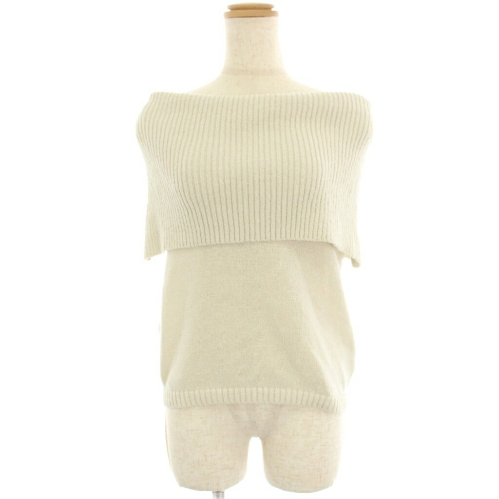 【中古】未使用品 ノーブル NOBLE 24SS ペーパーヤーンオフショルプルオーバー ニット カットソー F ア..