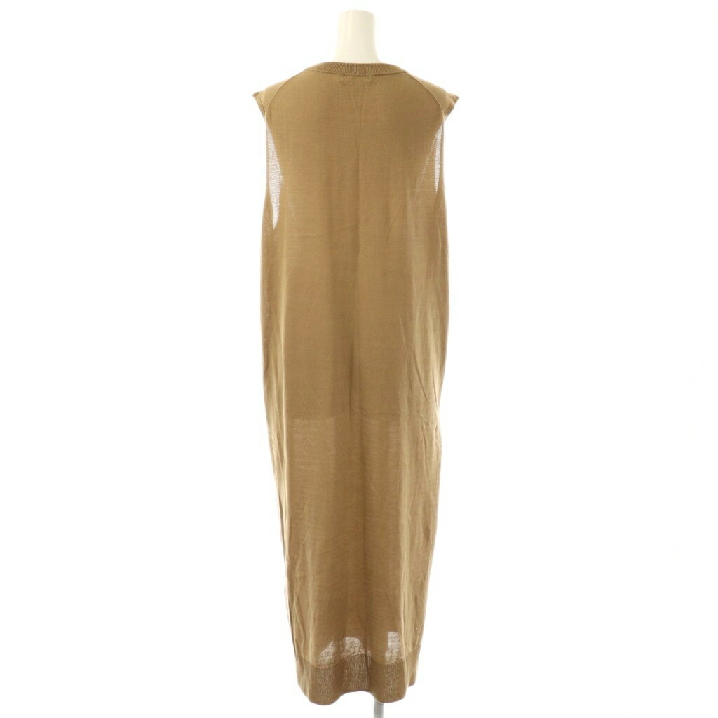 【中古】プラージュ Plage ニット ワンピース ロング ノースリーブ コットン ベージュ /NR レディース 【ベクトル 古着】 251004