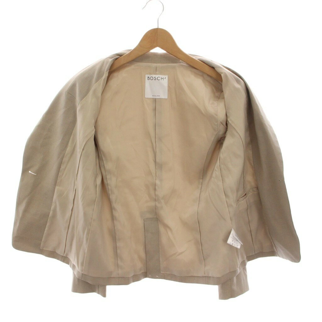 【中古】ボッシュ BOSCH 21AW スーツ セットアップ 上下 テーラードジャケット ひざ丈 スカート 38 ベージュ グレージュ 021-2150109 021-2120109 /YM レディース 【ベクトル 古着】 251003