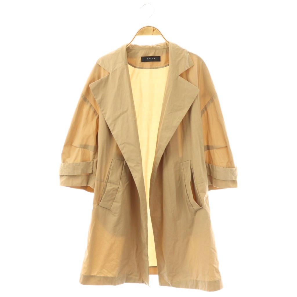 Other Jackets Jumpers - 【中古】サクラ SACRA コート ナイロン 38 ベージュ /DO レディース 【ベクトル 古着】 251006