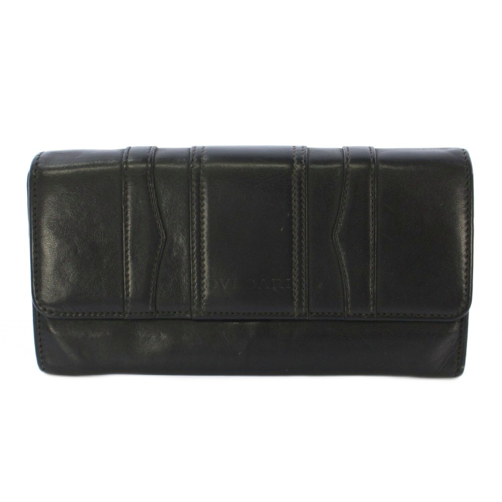 【中古】ブルガリ BVLGARI 長財布 二�