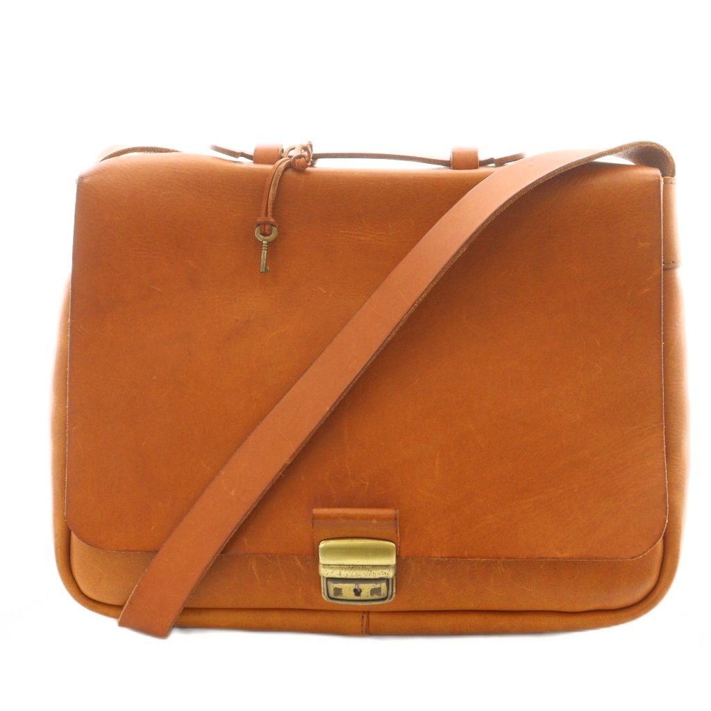 【中古】オルガン Organ ショルダーバッグ レザー 茶 ブラウン /AN4 メンズ レディース 【ベクトル 古着】 251007