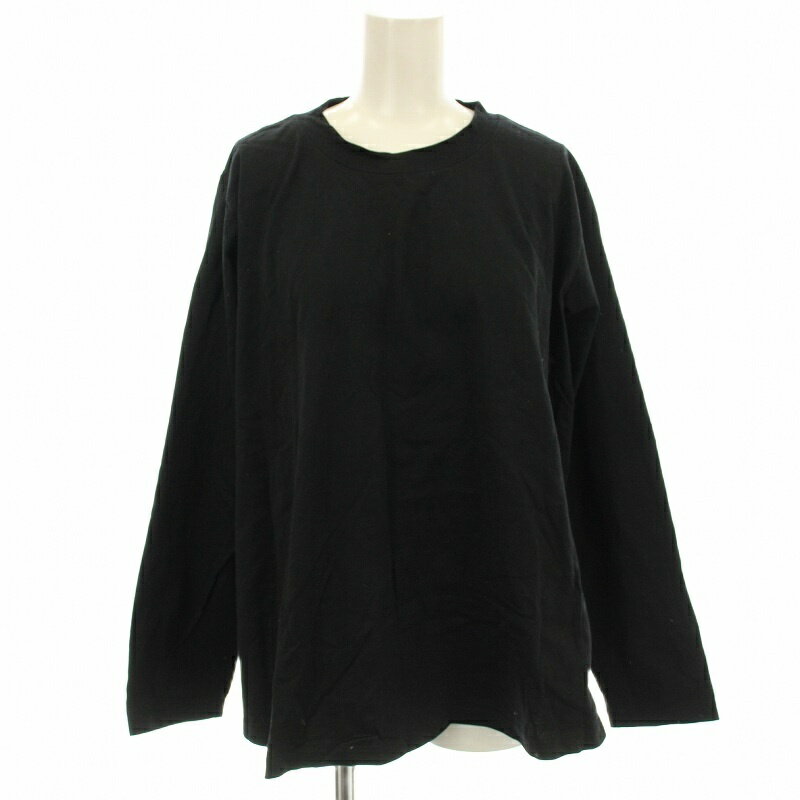 【中古】ミディウミ MidiUmi ビッグシルエット ロンT カットソー 長袖 Tシャツ 無地 F 黒 ブラック /☆G レディース 【ベクトル 古着】 251015(4)