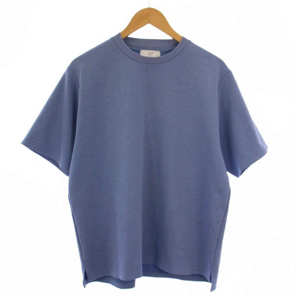 【中古】フォーワンセブンバイエディフィス 417byEDIFICE Tシャツ カットソー 半袖 クルーネック XL 水色 /BM メンズ 【ベクトル 古着..