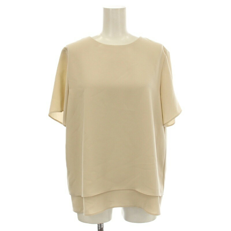 【中古】セオリーリュクス theory luxe 23SS MARVINE ELIDA3 HS シャツ ブラウス 半袖 38 ベージュ 03-3208235 /☆G レディース 【ベク..