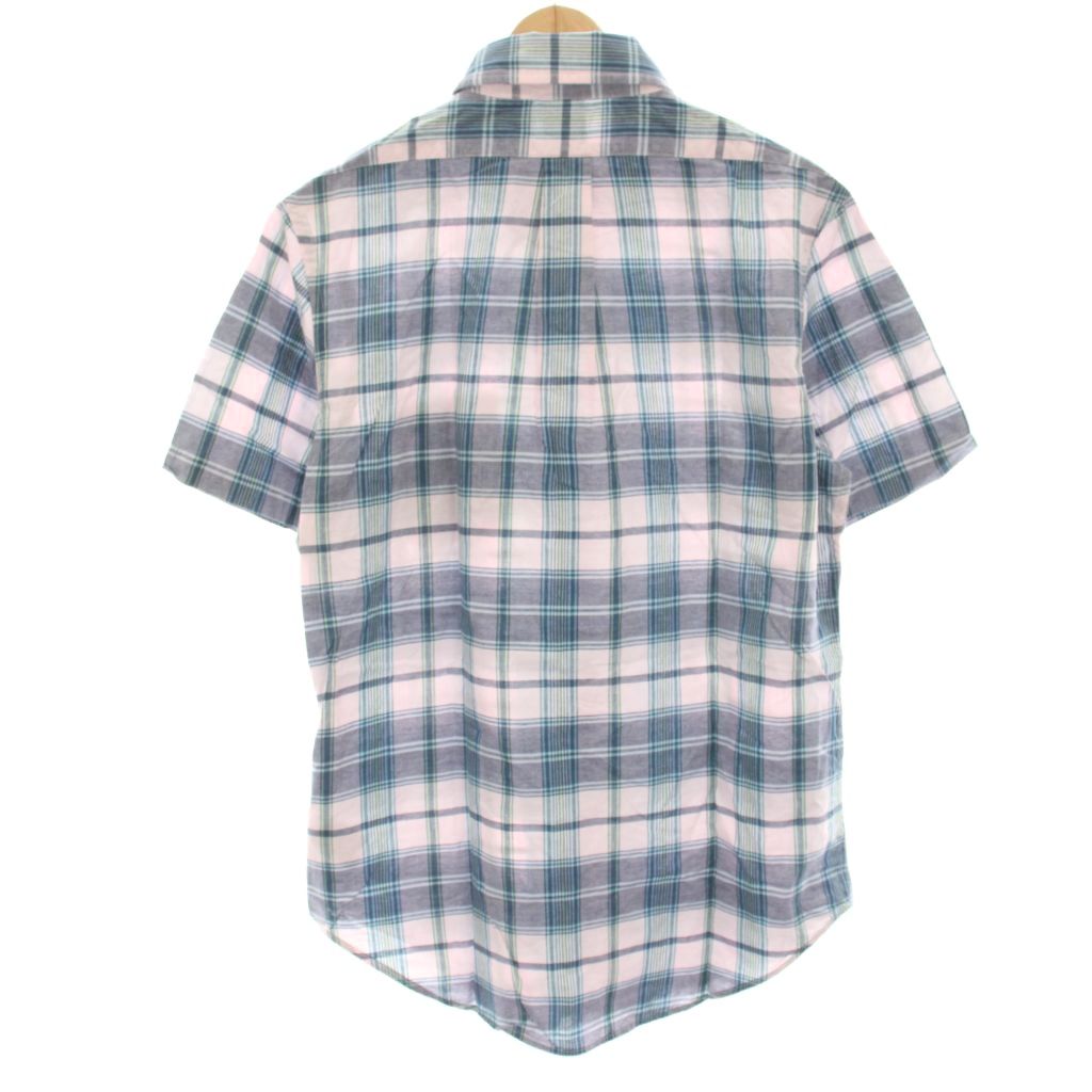 【中古】ブルックスブラザーズ BROOKS BROTHERS ボタンダウンシャツ カジュアルシャツ 半袖 チェック M ピンク 青 ブルー 100134395 /HN メンズ 【ベクトル 古着】 251114