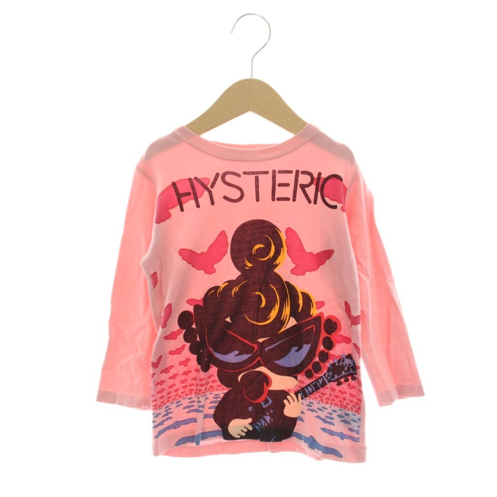 【中古】ヒステリックミニ Hysteric MINI Tシャツ カットソー トップス 長袖 90 ピンク キャラクタープリント /AP キッズ 【ベクトル 古着】 251128