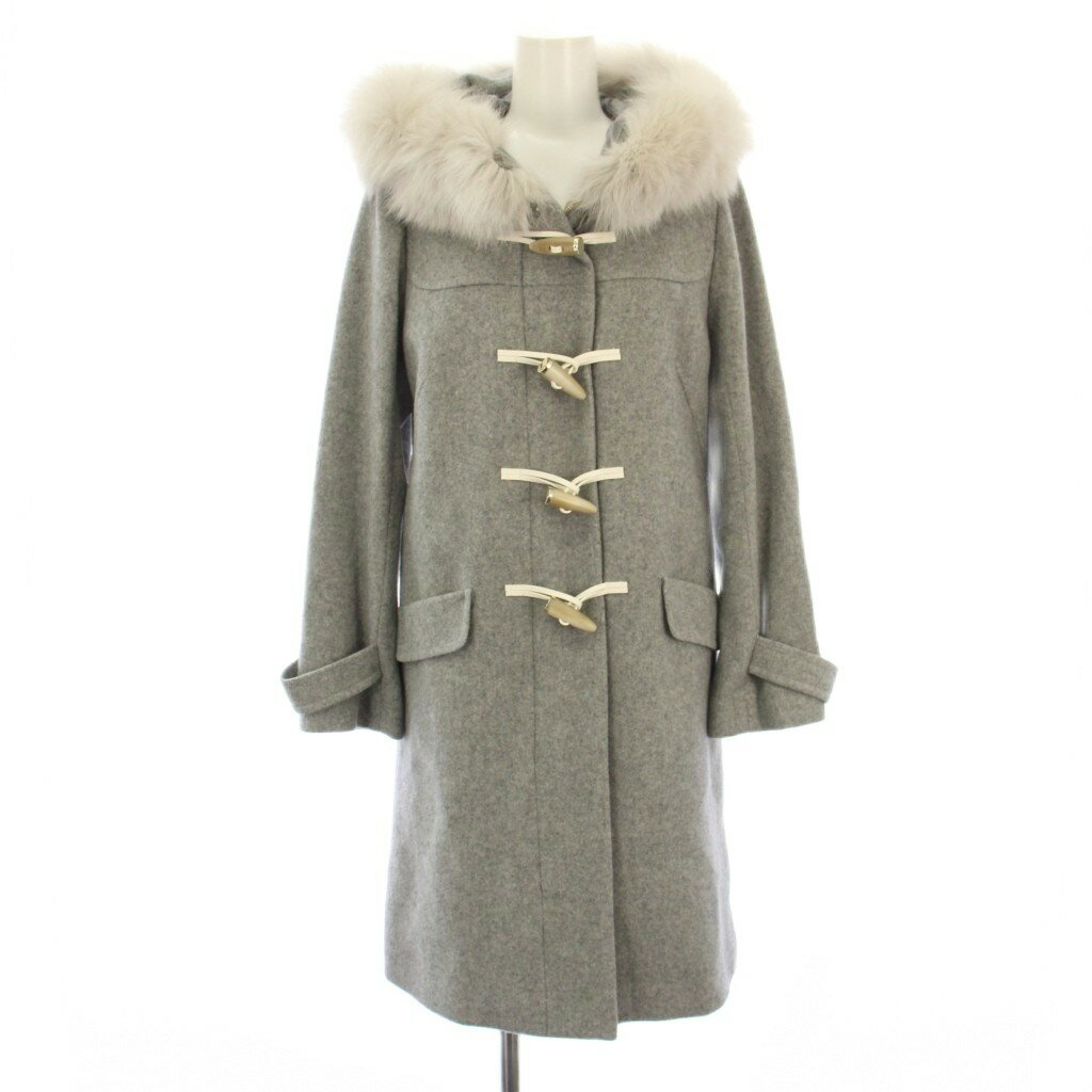【中古】未使用品 ウィルセレクション WILLSELECTION フォックスファー ダッフルコート アウター M グレー 08-1827200001 /TK レディース 【ベクトル 古着】 251110