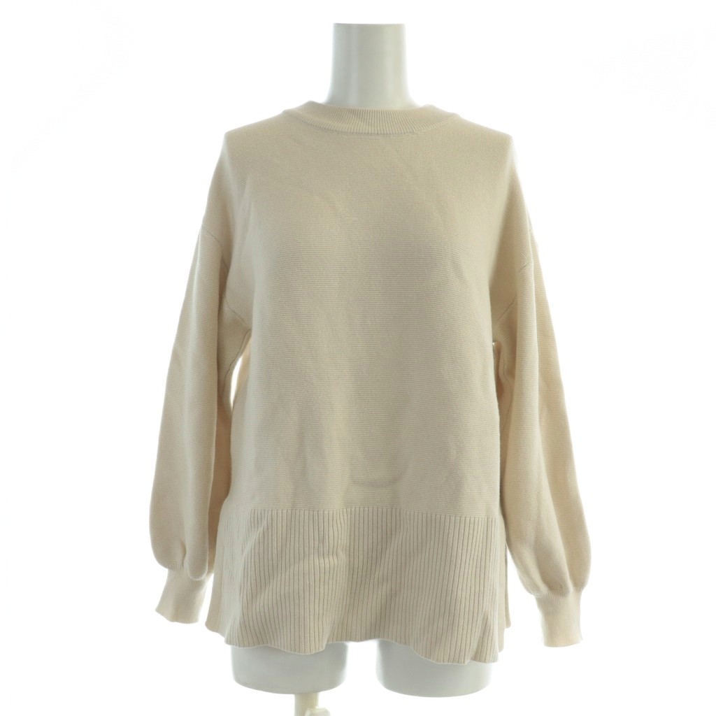 【中古】ビームスハート BEAMS HEART 24AW ニットプルオーバー パフスリーブ 長袖 ベージュ 43-26-0182..