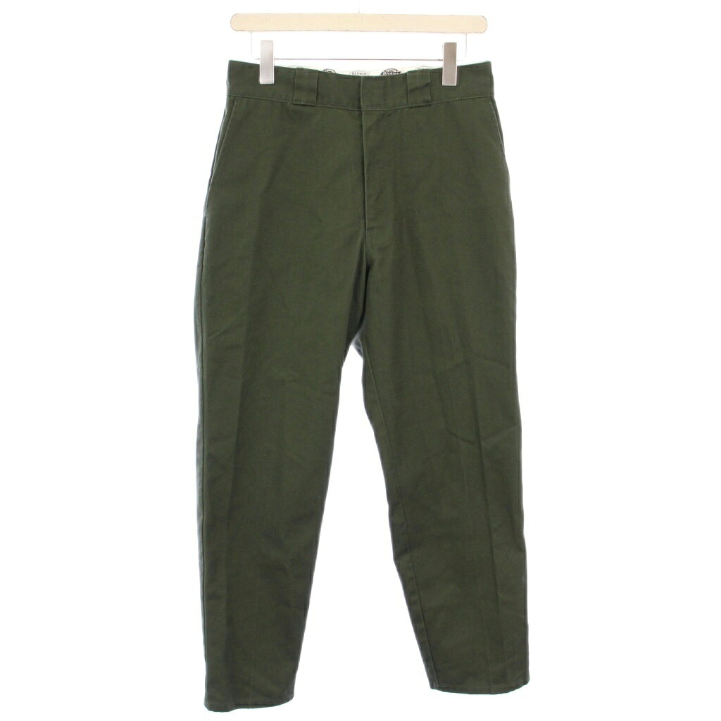 【中古】ディッキーズ Dickies BEDWIN テーパードパンツ スラックス ジップフライ ワンカラー 30 緑 グリーン /BB メンズ 【ベクトル 古着】 251112