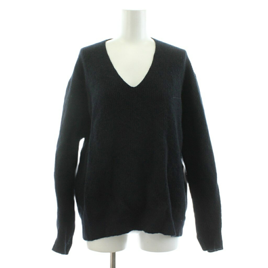 【中古】セオリー Theory CHARMANT OVERSIZED VNECK PO ニット セーター 長袖 Vネック ウール カシミヤ混 S 黒 ブラック 9301774 /KU レディース 【ベクトル 古着】 251121