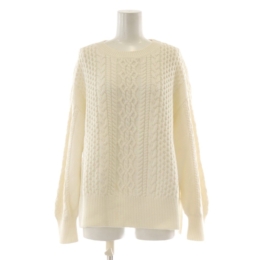 【中古】アプワイザーリッシェ Apuweiser-riche ニット セーター 2 白 ホワイト 長袖 /AU レディース 【ベクトル 古着】 251212
