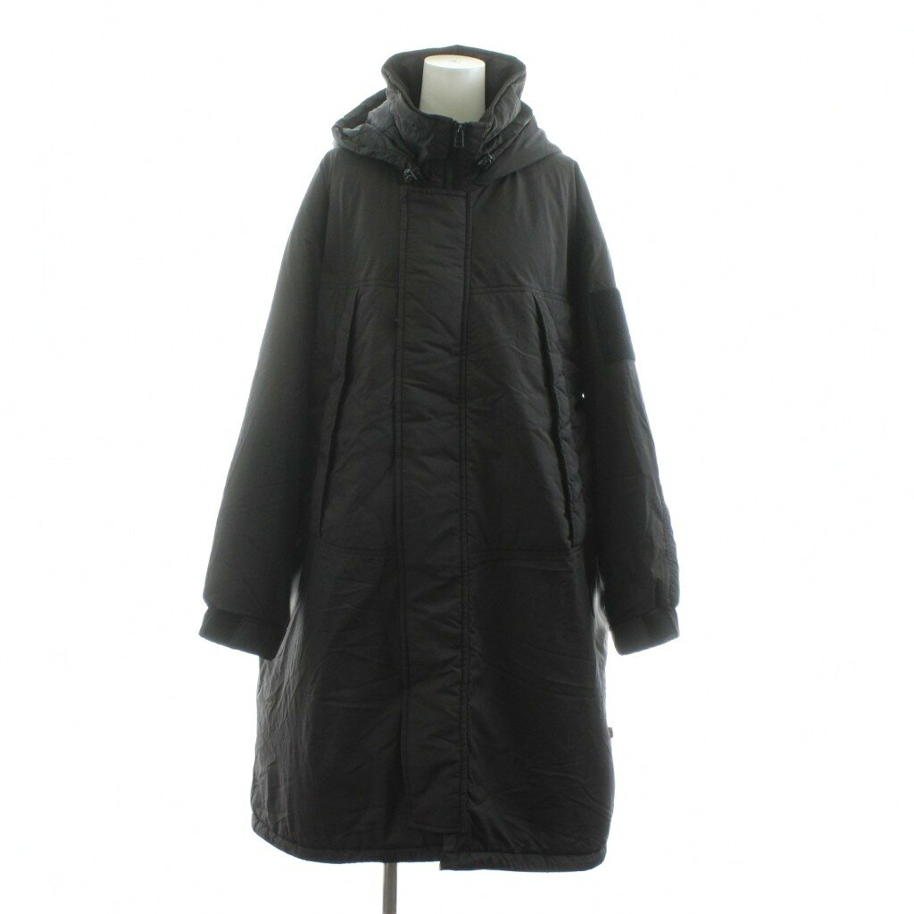 【中古】アルファ ALPHA W MONSTER PARKA モンスターパーカー 中綿コート ミリタリー ロング フード ナイロン S 黒 ブラック TA7202 /KU レディース 【ベクトル 古着】 251127