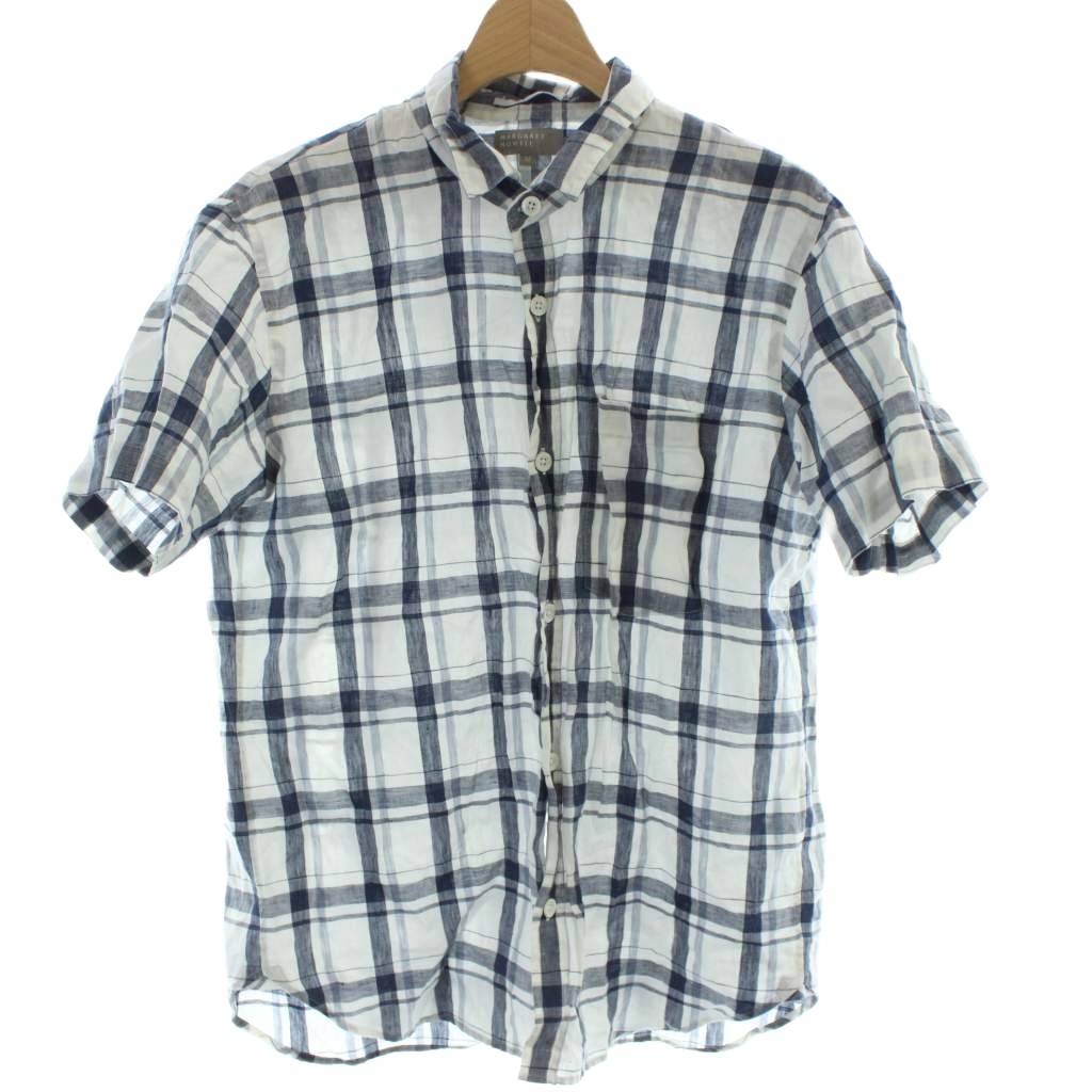 【美品】MHL. リネンブレンド 半袖シャツ サイズⅢ グレー MARGARET HOWELL - 【美品】MHL. リネンブレンド 半袖シャツ サイズⅢ