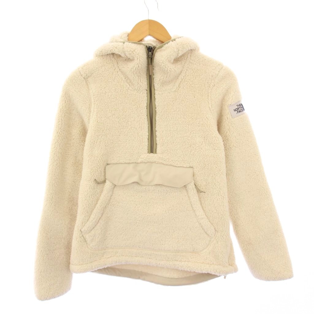 ザノースフェイス THE NORTH FACE CAMPSHIRE PULLOVER HOODIE キャンプシェアプルオーバーフーディー パーカー ハーフジップ ストレッチ 切替 XS アイボリー NF0A39MR /BB メンズ  251217