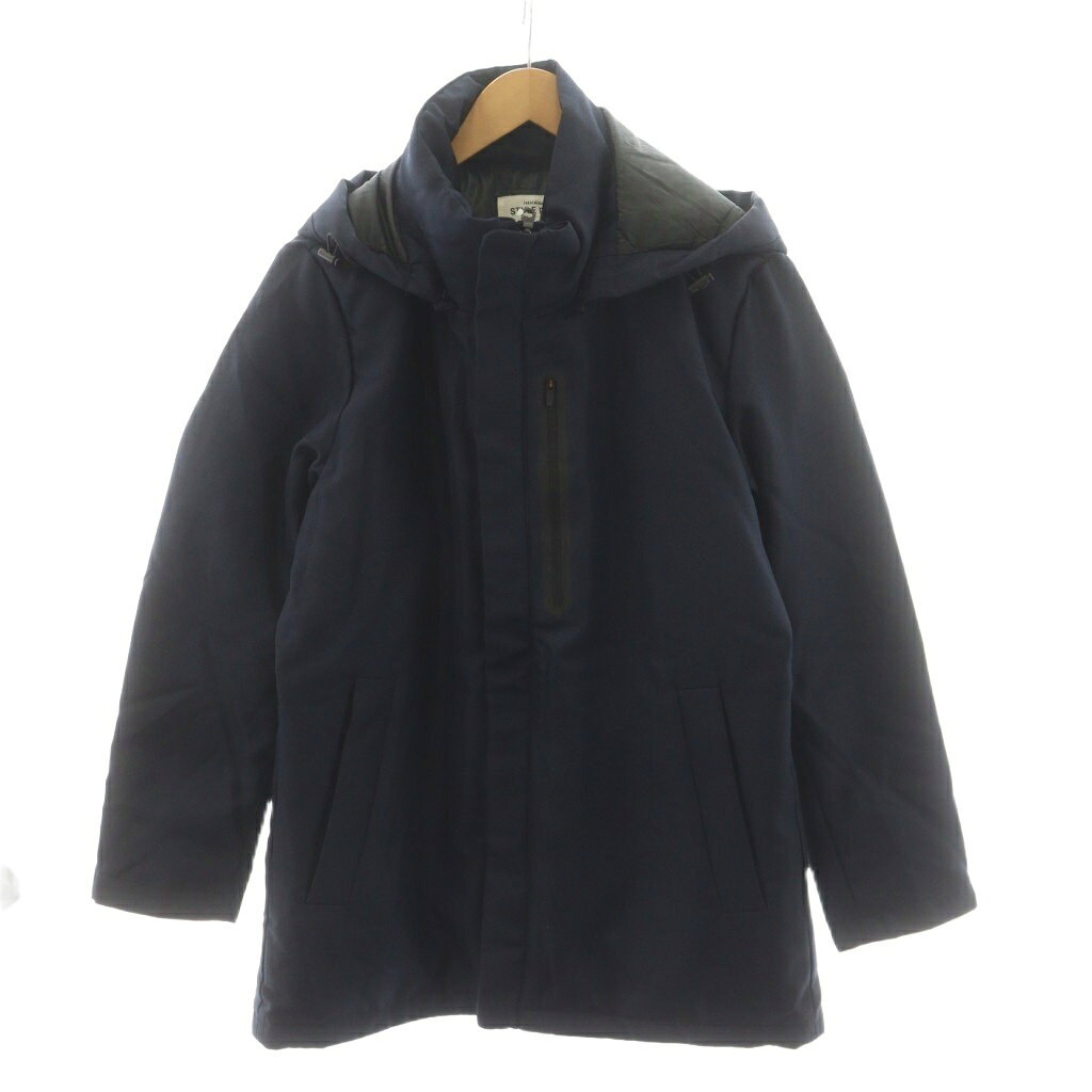【中古】未使用品 タカシマヤ スタイルプリュ TAKASHIMAYA Style Plus ダウンジャケット フード ジップアップ アウター M 紺 ネイビー 110041 /AN8 メンズ 【ベクトル 古着】 251215