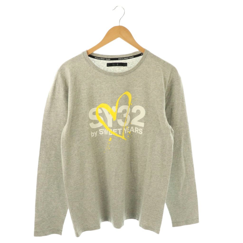 【中古】スウィート イヤーズ SWEET YEARS SY32 Tシャツ カットソー 長袖 L グレー イエロー ホワイト /DO メンズ 【ベクトル 古着】 251217