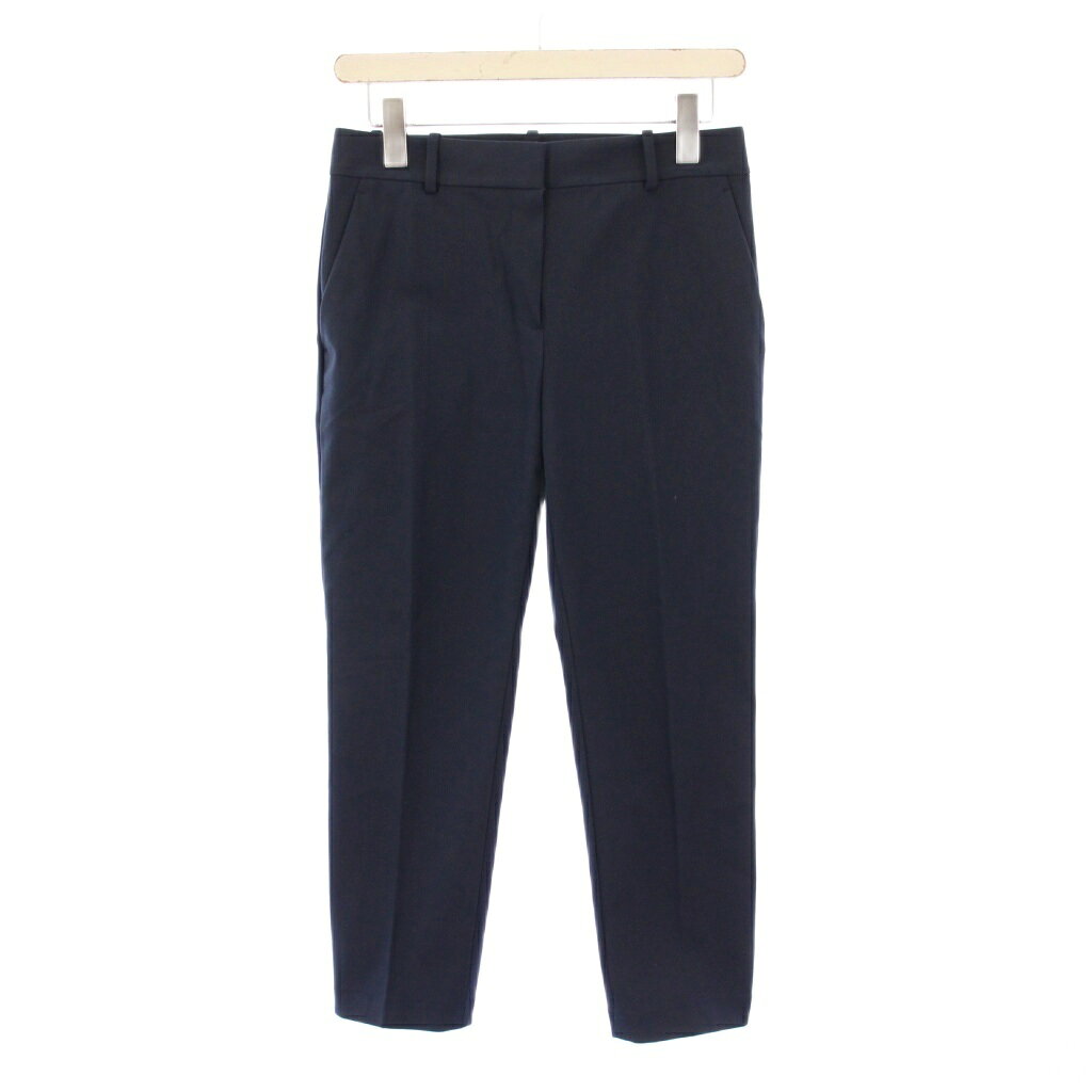 セオリー Theory 24SS Bistretch 3 Treeca2T テーパードパンツ スラックス ジップフライ ストレッチ 無地 ワンカラー 0 紺 ネイビー 01-4106404 /BB レディース  251217