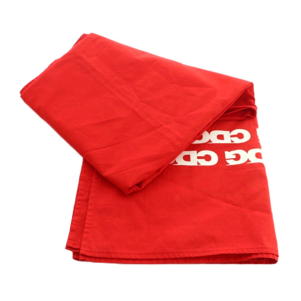【中古】コムデギャルソン COMME des GARCONS ストール ロング ロゴ レッド 赤 ホ...