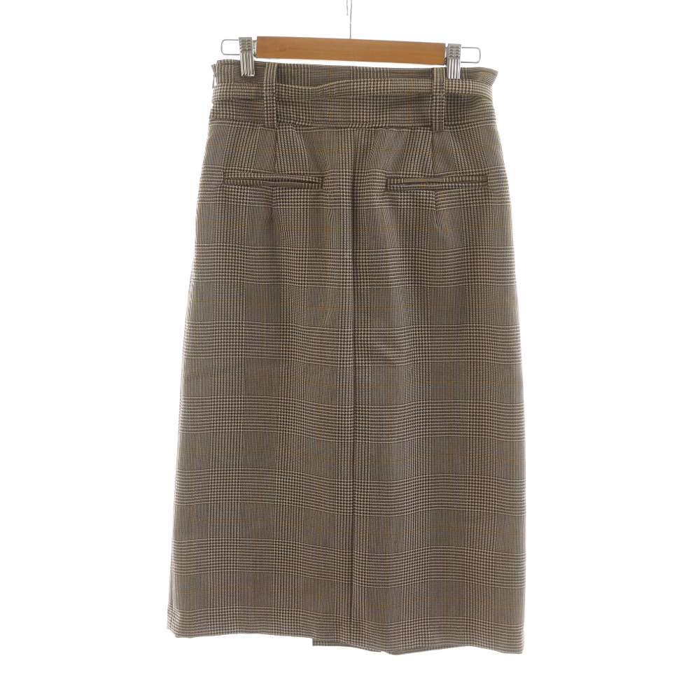 【中古】ミラオーウェン Mila Owen タイトスカート ミモレ ロング チェック柄 ベルト付き 1 茶 ブラウン /RR レディース 【ベクトル 古着】 260113 vectorpremium-18834038 ブランド古着ベクトルプレミアム店 サンプル画像2