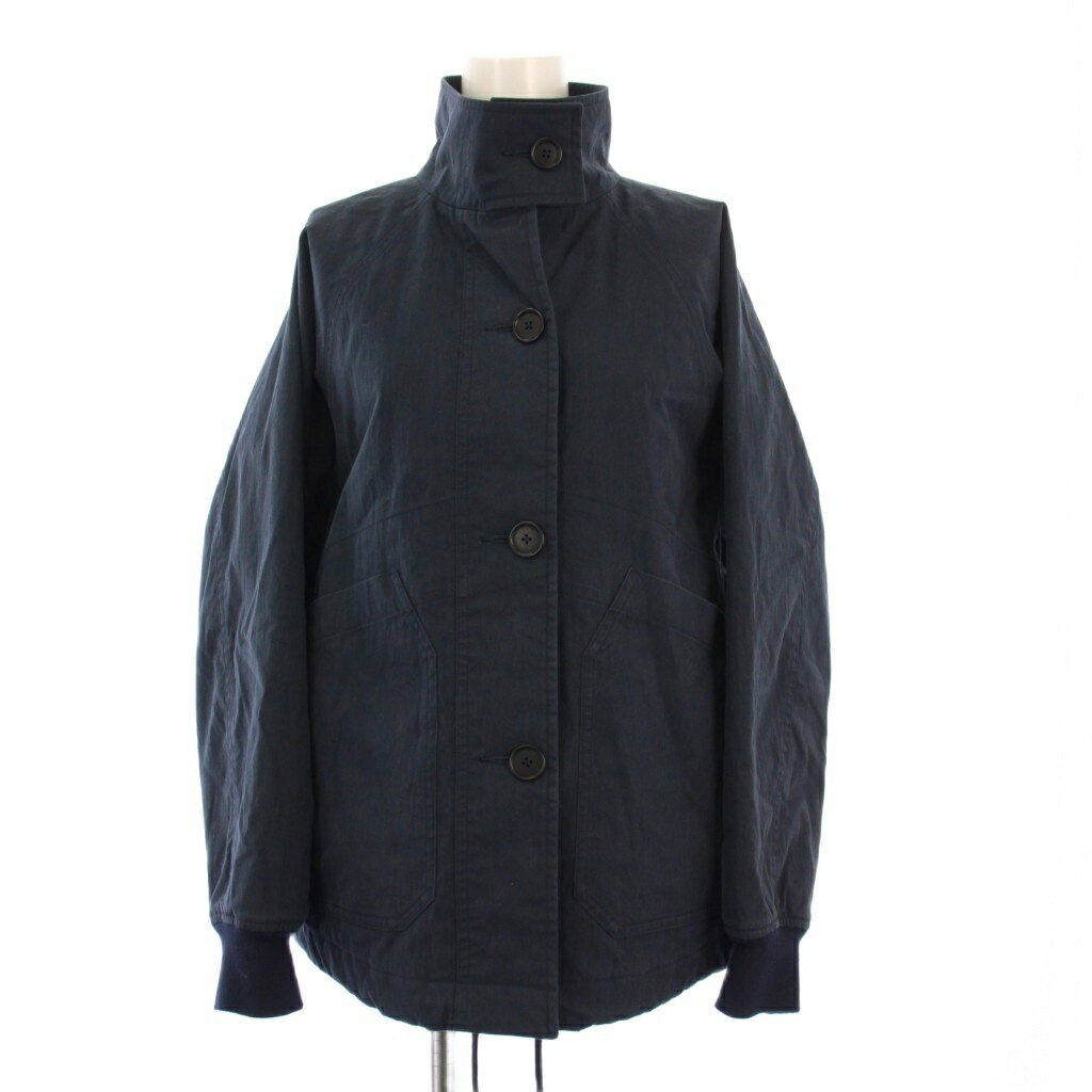 【中古】マーガレットハウエル MHL. 23AW PADDED COTTON NYLON 中綿ジャケット スタンドカラー アウター 2 紺 595-3225506 /KH レディース 【ベクトル 古着】 260106