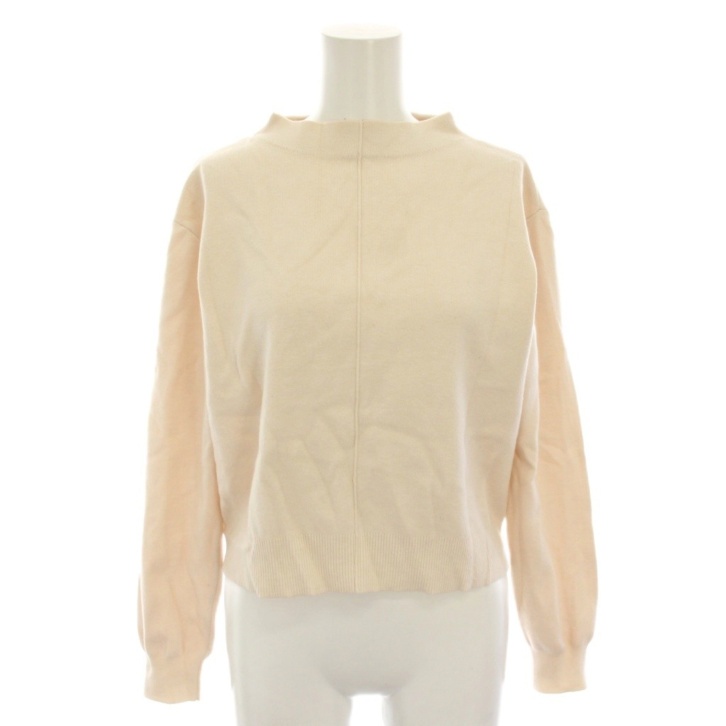 ブランド古着ベクトルプレミアム店の【中古】プロポーション ボディドレッシング PROPORTION BODY DRESSING ニットタイトセットアップ セーター ハイネック 長袖 スカート ひざ丈 タイト M ベージュ 121-1240004 /YT レディース 【ベクトル 古着】 260116｜アングル2