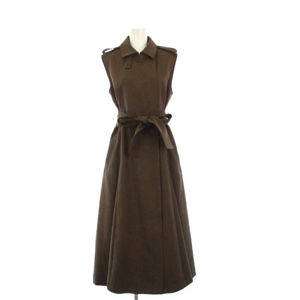 【中古】ロラ L’Or Sleeveless Coat Dress スリーブレスコートドレス ノースリーブワンピース ロング F 茶 or214-14 /KH レディース 【ベクトル 古着】 260112