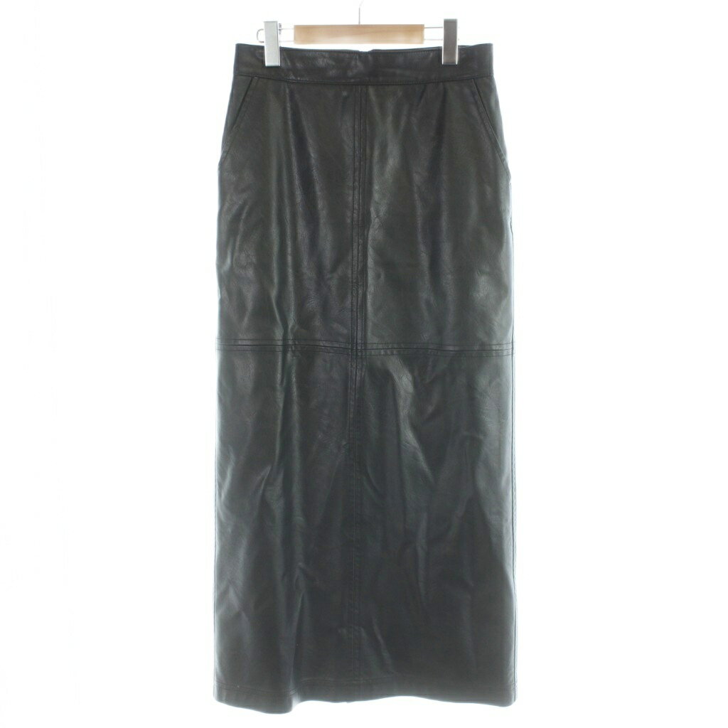 Rakuten - 【中古】アダムエロペ Adam et Rope' スカート フェイクレザー 38 黒 ブラック ロング丈 /AP レディース 【ベクトル 古着】 260119