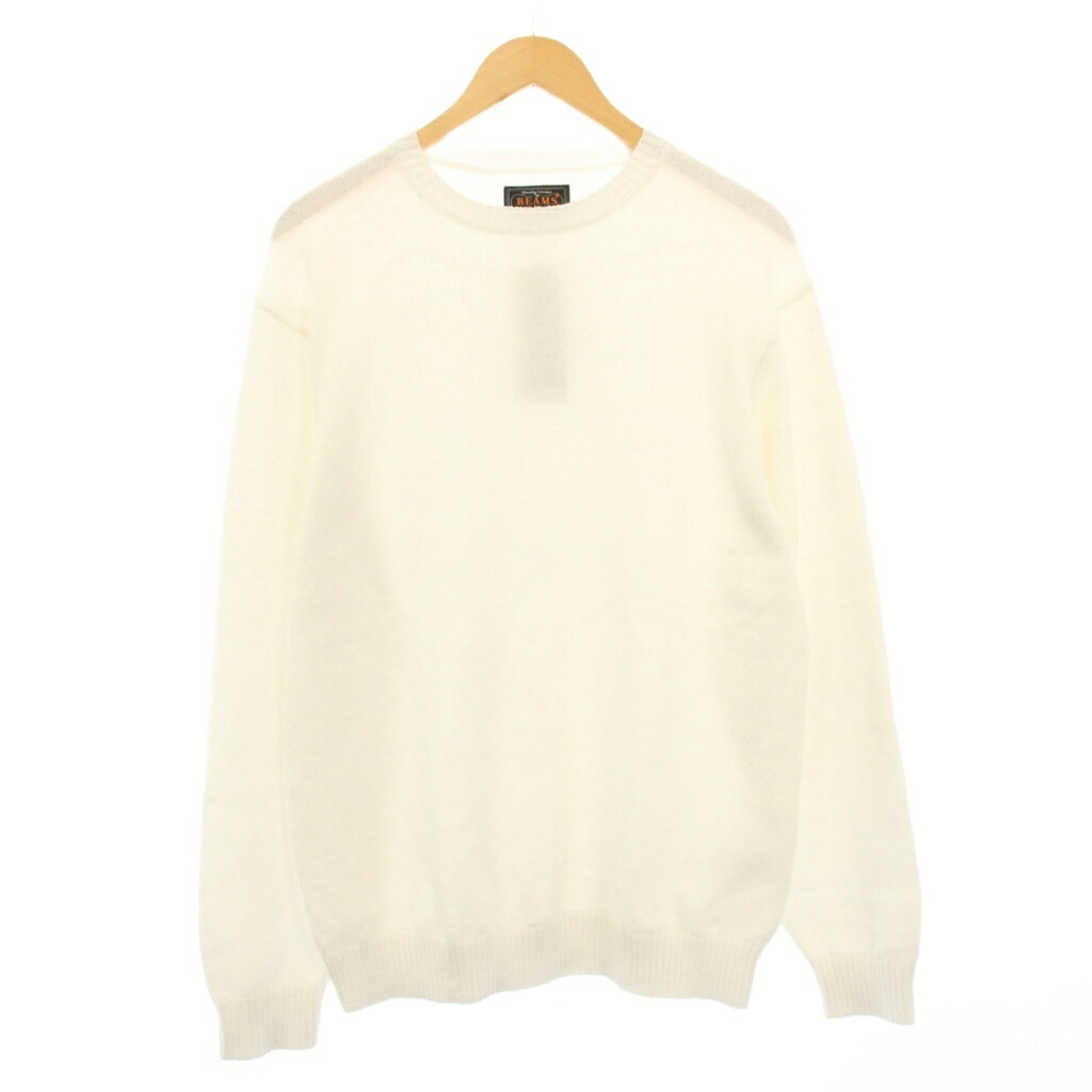 Other - 【中古】未使用品 ビームスプラス BEAMS+ Crew LilyYarn 7G ニット セーター 長袖 L 白 38-15-0128-156 /KH メンズ 【ベクトル 古着】 260119
