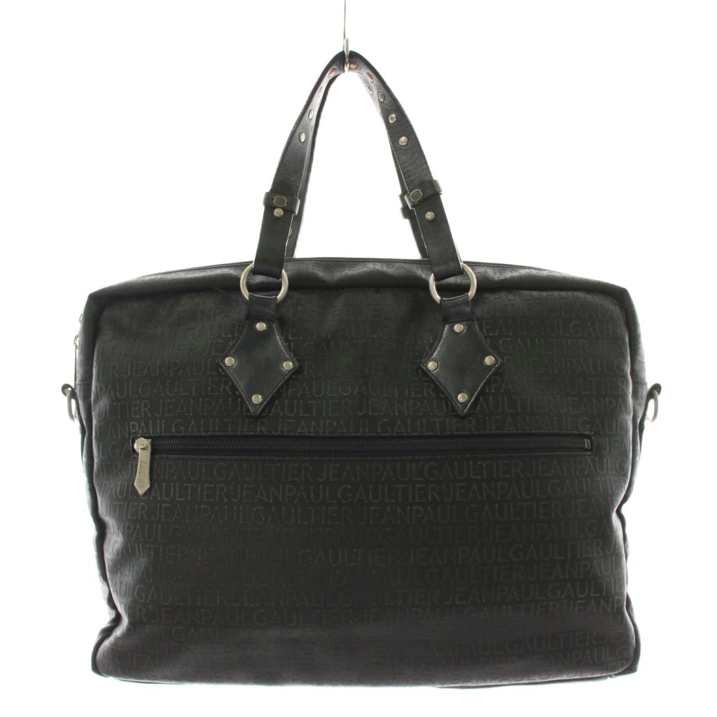 【中古】ジャンポールゴルチエ Jean Paul GAULTIER ハンドバッグ トートバッグ ロゴ 総柄 レザー 黒 ブラック /AN11 メンズ 【ベクトル 古着】 260205ブランドジャンポールゴルチエ Jean Paul GAULTIER実寸サイズ持ち手の長さ：約38cm　ヨコ：約39cm　タテ：約29cm　マチ：約7cm　ショルダーの長さ：-cm　　素材レザー色黒 ブラック状態ショルダーストラップの欠品。持ち手のスタッズに変色。角にスレがございますが、その他に目立ったダメージはなく、問題なくご使用いただける商品です。 ※あくまでも中古品ですので掲載写真や記載内容をご確認いただき、ご理解の上ご購入ください。付属品なし商品のお問い合わせの回答を休止しております。＊各商品ページの商品詳細等をご確認の上ご購入ください。【中古】ジャンポールゴルチエ Jean Paul GAULTIER ハンドバッグ トートバッグ ロゴ 総柄 レザー 黒 ブラック /AN11 メンズ 【ベクトル 古着】 260205状態ランク　”AB”詳細については、下記および「状態ランクについて」ページをご覧ください。未使用・新品の商品ほぼ新品同様の商品使用感が少なく、かなり状態の良い商品使用感はあるが、傷や汚れの少ない商品使用感の他、傷や汚れが見られる商品かなり大きな傷みがある難あり商品※S〜CランクはUSED品となりますので、使用感をご理解の上でご入札下さい。状態ランクについてinformationブランドジャンポールゴルチエ Jean Paul GAULTIER実寸サイズ持ち手の長さ：約38cm　ヨコ：約39cm　タテ：約29cm　マチ：約7cm　ショルダーの長さ：-cm　　素材レザー色黒 ブラック状態ショルダーストラップの欠品。持ち手のスタッズに変色。角にスレがございますが、その他に目立ったダメージはなく、問題なくご使用いただける商品です。 ※あくまでも中古品ですので掲載写真や記載内容をご確認いただき、ご理解の上ご購入ください。付属品なし商品のお問い合わせの回答を休止しております。＊各商品ページの商品詳細等をご確認の上ご購入ください。本商品は一点物です他サイトや店舗にて販売している商品です。多少のお時間差にて欠品になることもございます。予めご了承頂ますようお願い致します。ベクトル・サイズガイドはこちらこの商品と同じブランドの商品を見る