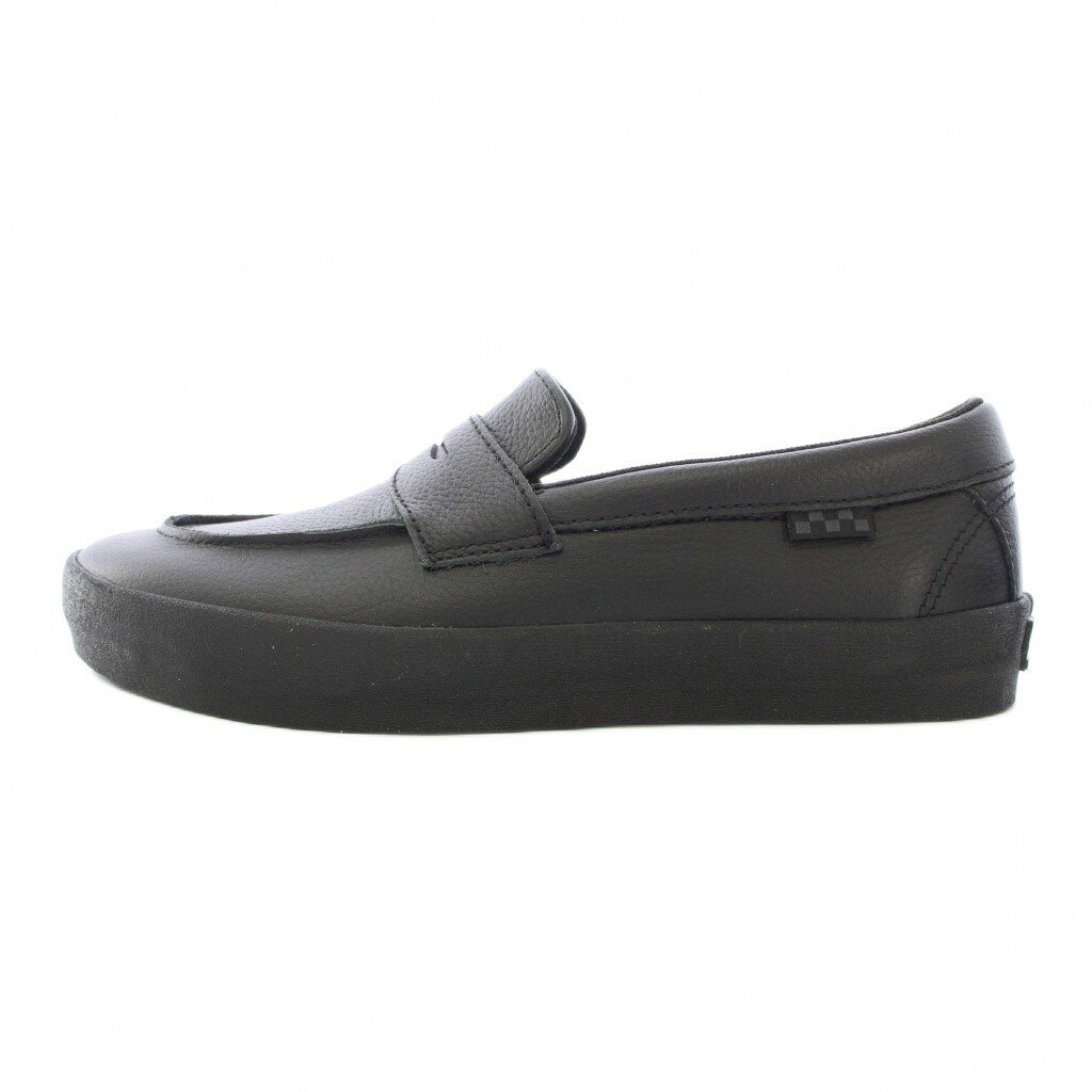 バンズ VANS SKATE LOAFER スケートローファー スリッポン 厚底 レザー ワンカラー US7 25cm 黒 ブラック /BB メンズ 260201