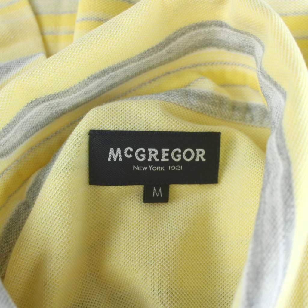 【中古】未使用品 マックレガー マクレガー McGREGOR ポロシャツ M 黄 イエロー ボーダー柄 半袖 111629503 /AP メンズ 【ベクトル 古着】 260202