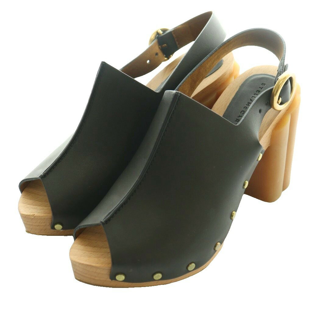 【中古】ステラマッカートニー STELLA McCARTNEY デイジースタッズ サンダル 35 黒 ブラック 茶 ブラウン /SS ■OS レディース 【ベクト..