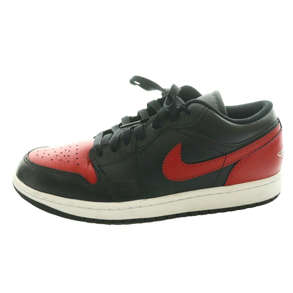 ナイキ NIKE Air Jordan 1 Low Bred スニーカー US8.5 26.5cm 黒 ブラック 赤 レッド 553558-067 /SS ■OS メンズ 260217