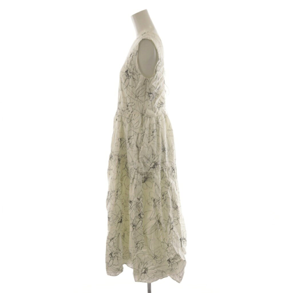 【中古】ミラオーウェン Mila Owen 24SS 後ろリボンノースリティアードワンピース ロング 花柄 ノースリーブ 0 白 ホワイト 09WF0242141 /AN22 レディース 【ベクトル 古着】 260210 vectorpremium-18881245 ブランド古着ベクトルプレミアム店 サンプル画像2