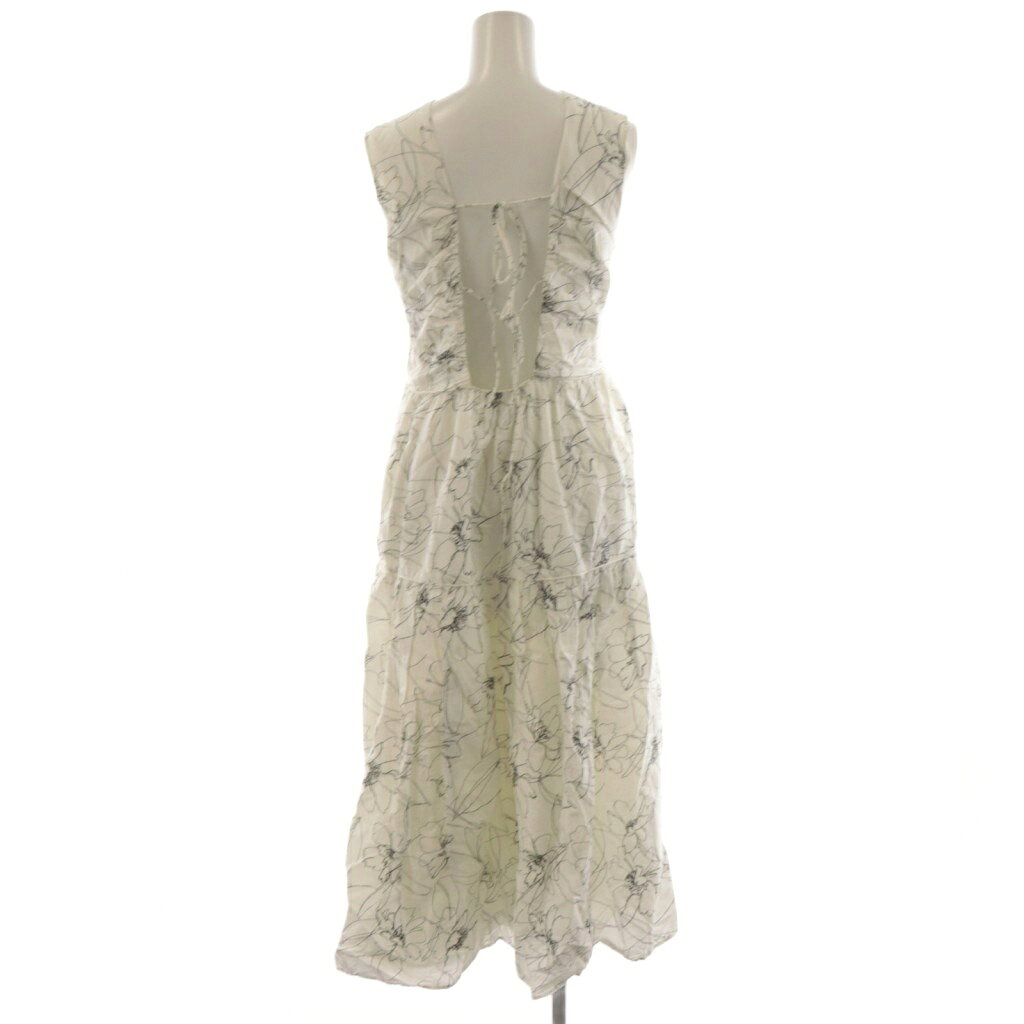 【中古】ミラオーウェン Mila Owen 24SS 後ろリボンノースリティアードワンピース ロング 花柄 ノースリーブ 0 白 ホワイト 09WF0242141 /AN22 レディース 【ベクトル 古着】 260210 vectorpremium-18881245 ブランド古着ベクトルプレミアム店 サンプル画像3