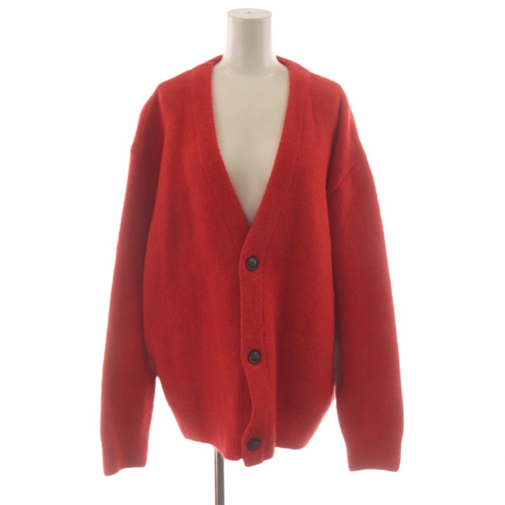 【中古】ザラ ZARA カーディガン L 赤 レッド Vネック フロントボタン 長袖 /AN78 レディース 【ベクトル 古着】 260219(4.0)